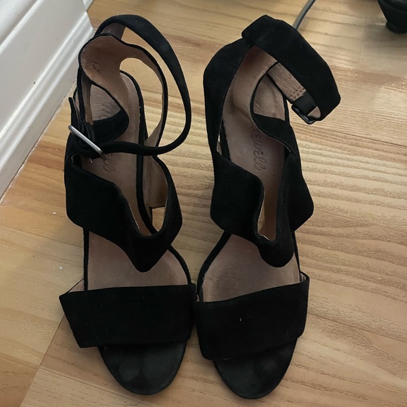Madewell black suede strappy sandals - Picture 1 of 4